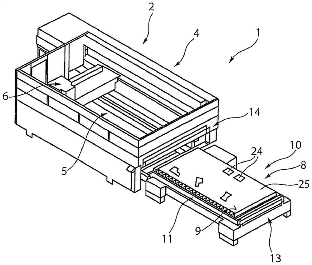 Method for dividing and processing sheet-like material in a machine and corresponding machine