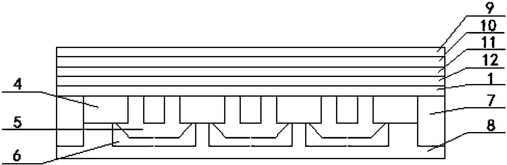 Capacitor screen OGS shadow eliminating structure and manufacturing process thereof