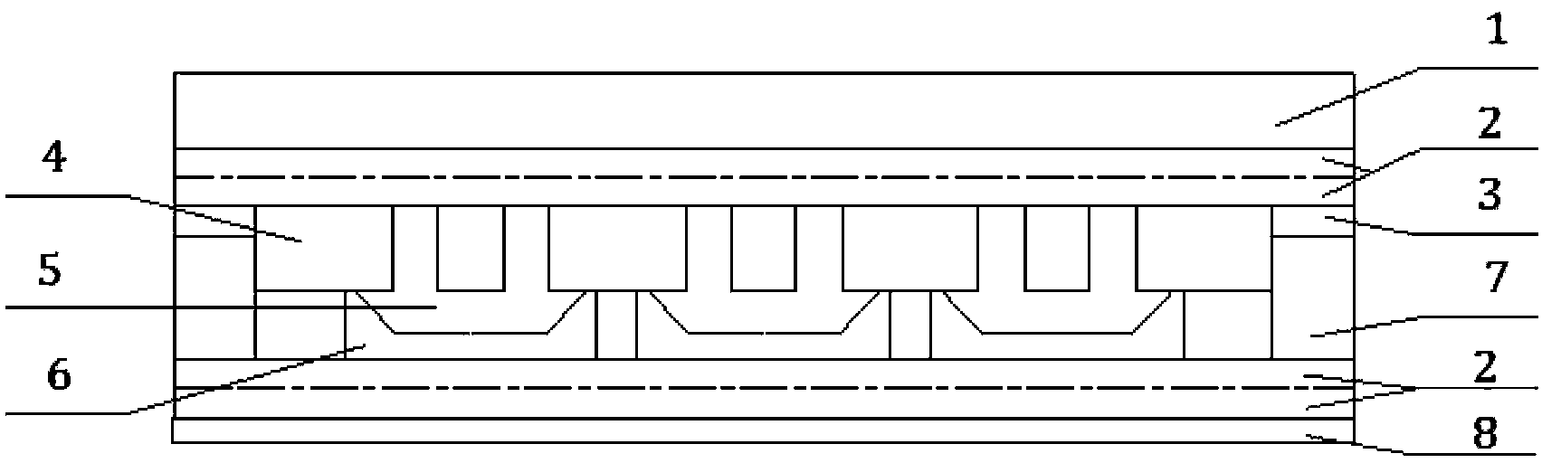 Capacitor screen OGS shadow eliminating structure and manufacturing process thereof