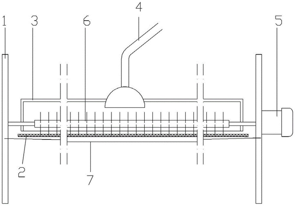 Stenter setting machine dust removal belt anhydrous cleaning device