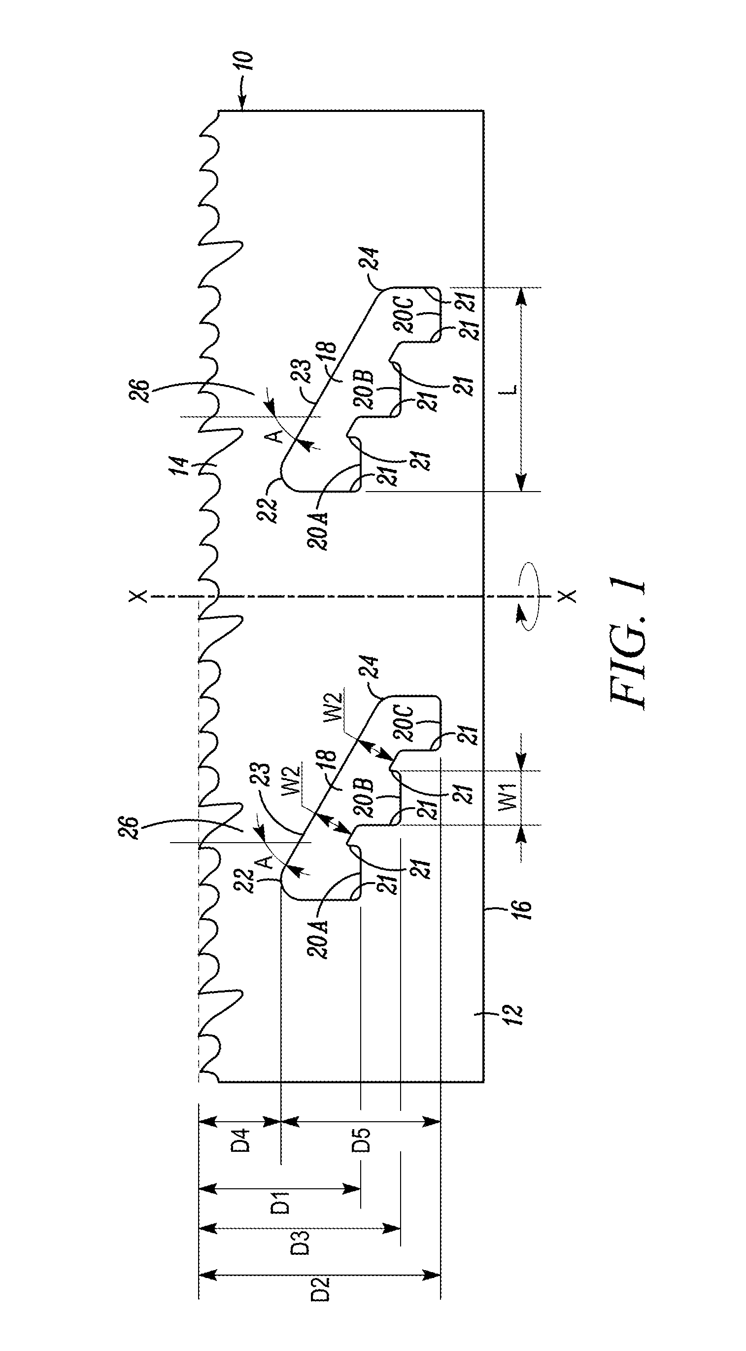 Hole cutter with axially-elongated aperture defining multiple fulcrums