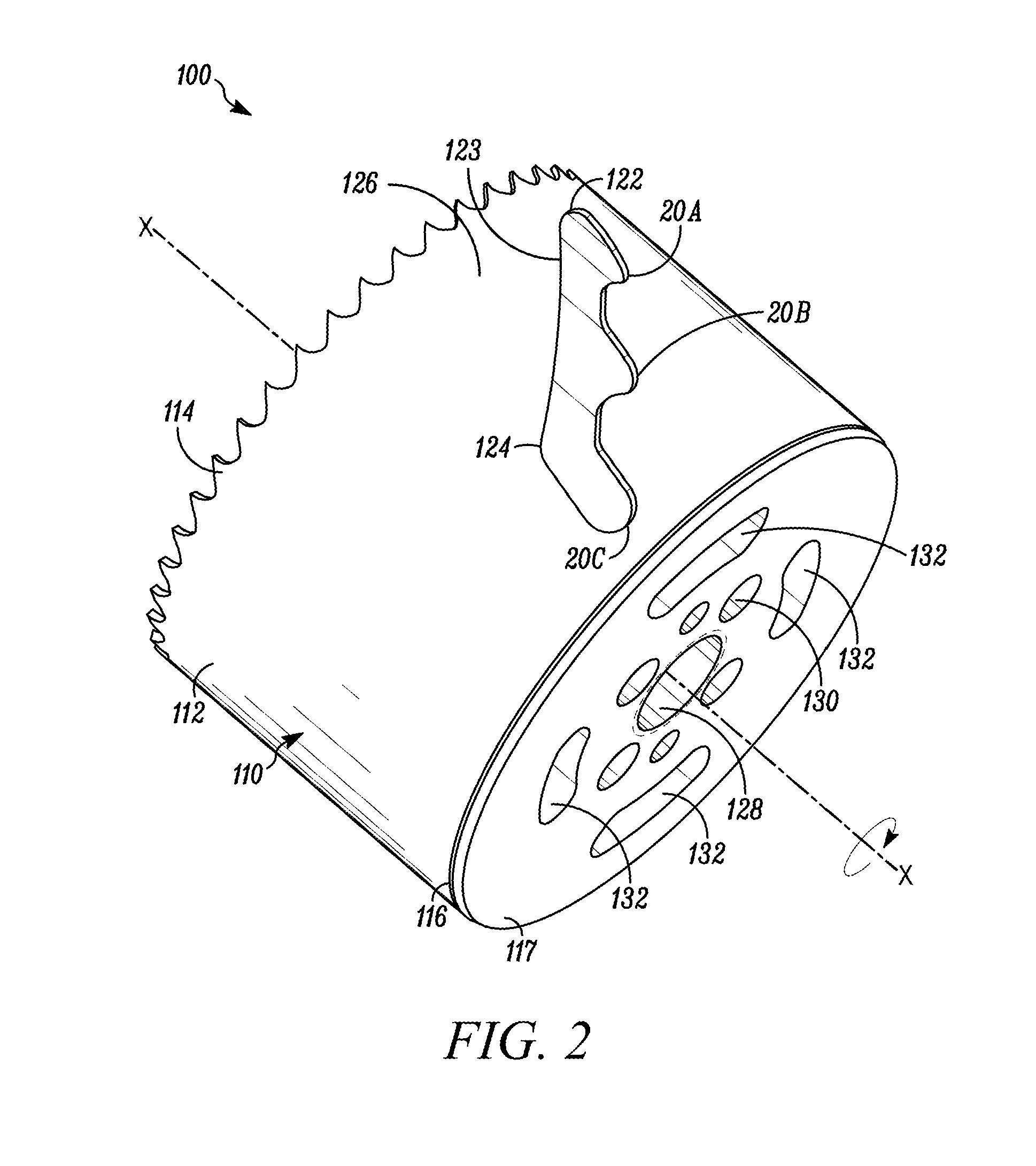 Hole cutter with axially-elongated aperture defining multiple fulcrums