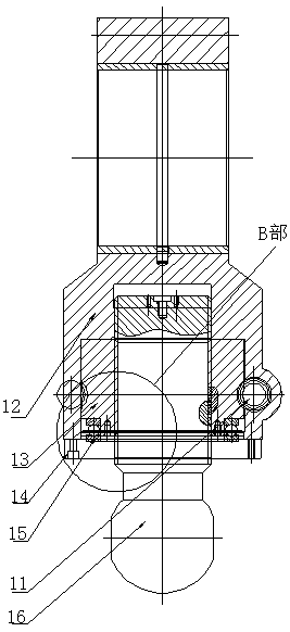 Upper die stamping electrically-controlled numerical adjusting device of ultra-large-size powder press