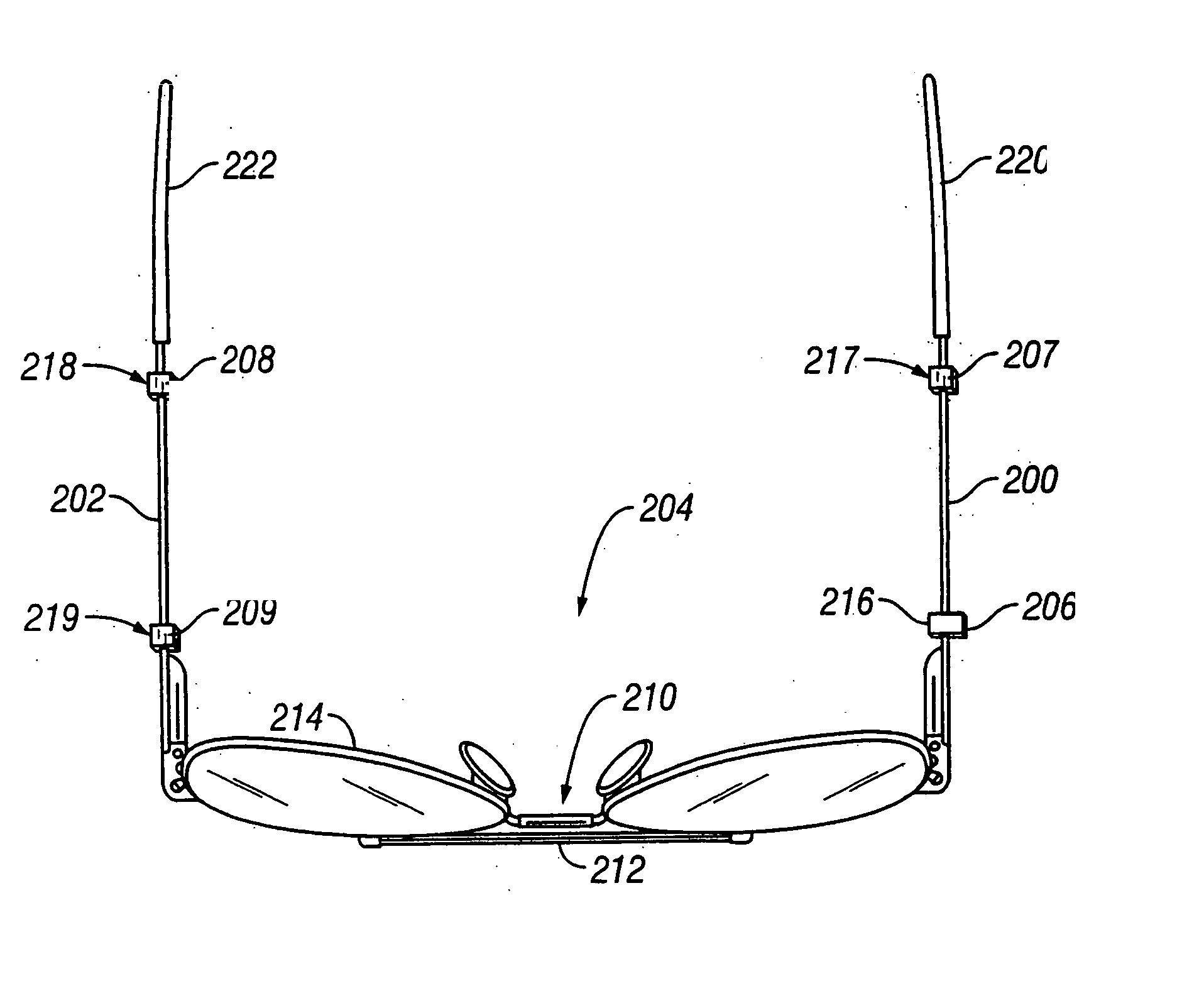 Offset eyeglasses clasp