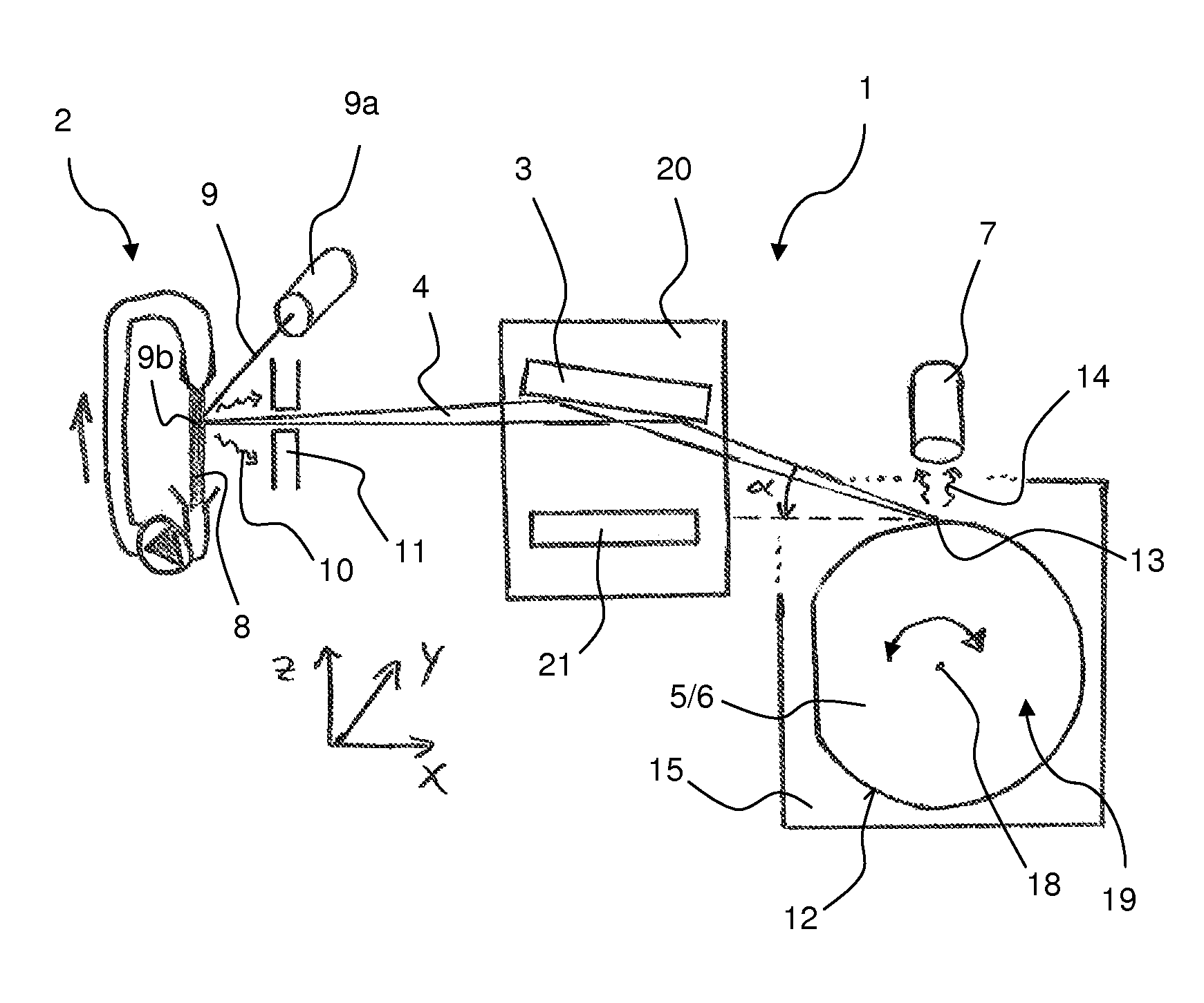 XRF measurement apparatus for detecting contaminations on the bevel of a wafer