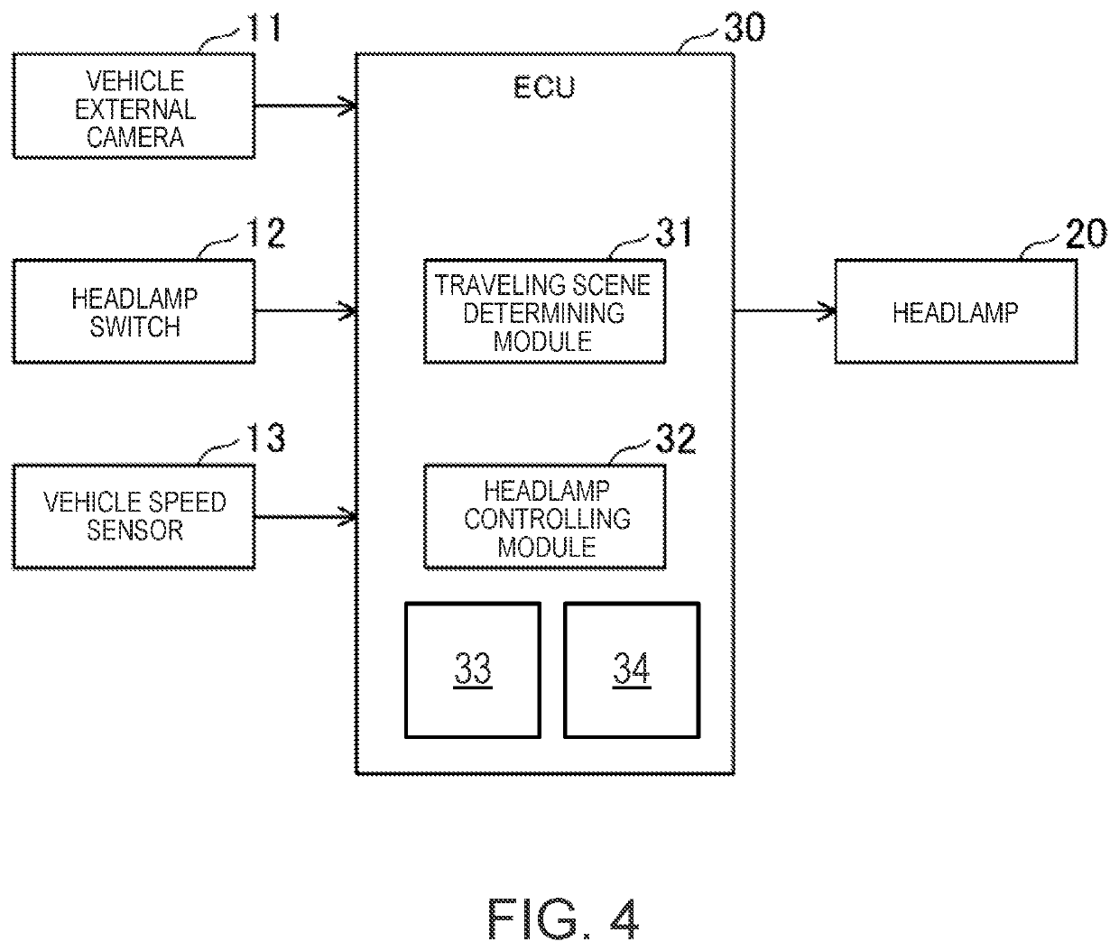 Headlamp control device