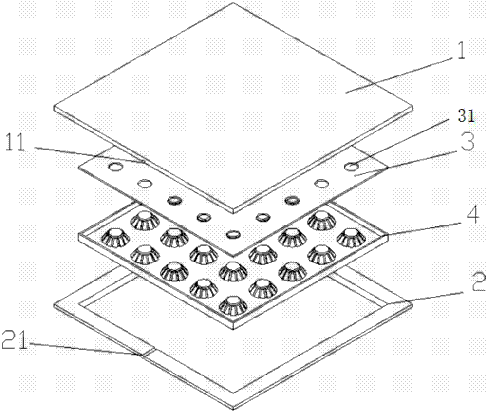 A flat heat pipe with multi-channel sintered support structure and its manufacturing method