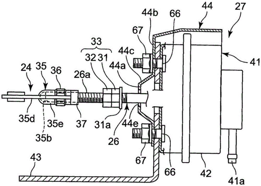 Nozzle vane opening limit stop structure for turbocharger