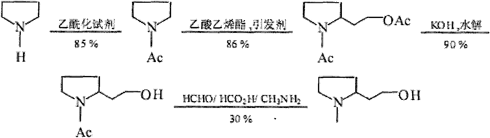 Synthesis method of N-methyl-2-hydroxyethyl hydroxyethyl