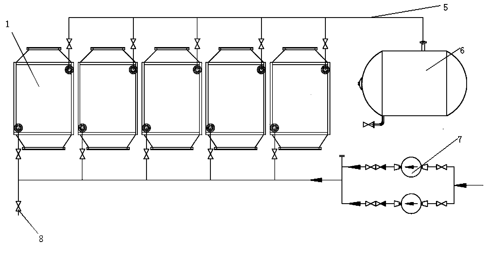 Flue gas recovery system of glass kiln heat preservation channel