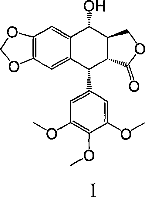 Method for preparing high-purity podophyllotoxin from Chinese podophyllum root