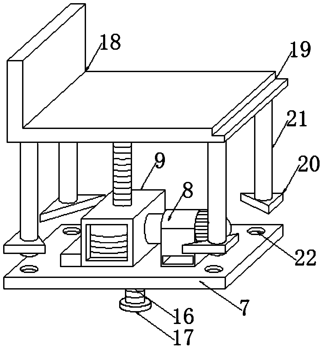 Material jacking device for stainless steel pipe shrinkage machine