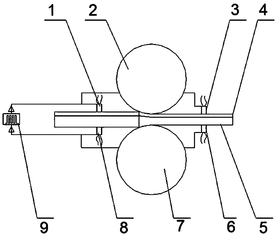 Rolling method for applying pulse current to metal composite plate