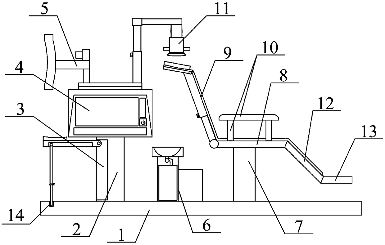 Comprehensive smart examining table for ophthalmology department