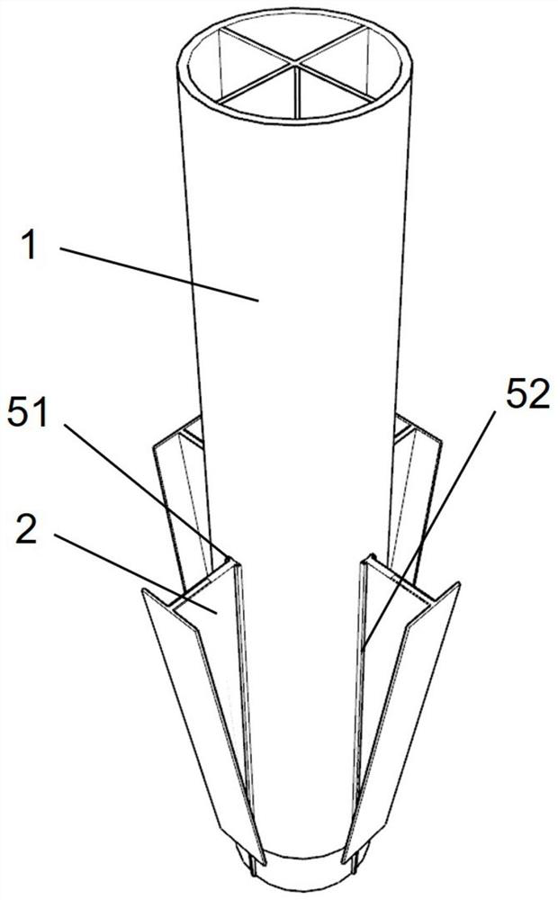 A combined single pile foundation for offshore wind power and its construction method