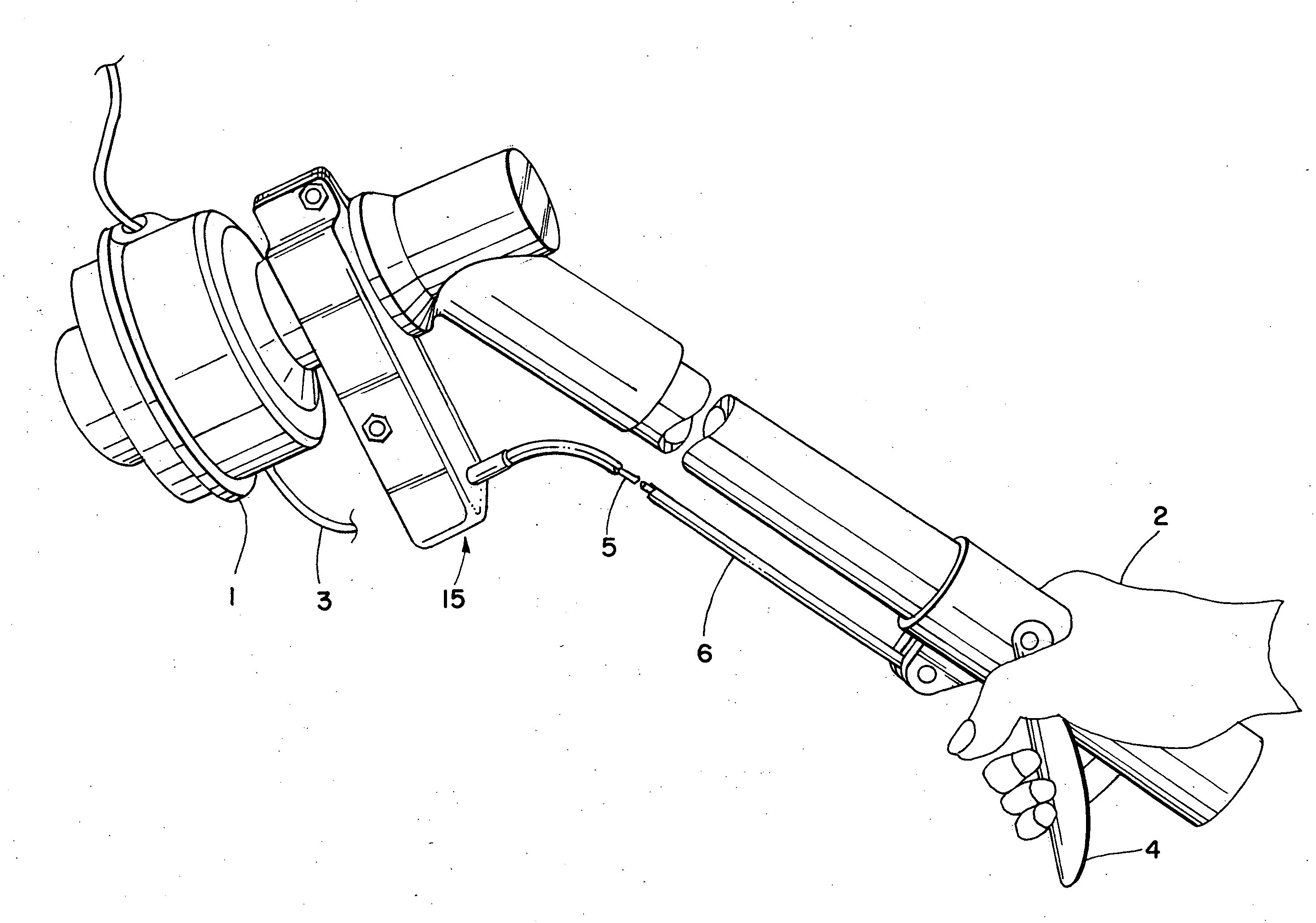 Cable actuated indexing trimmer head compressor