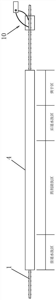 Online automatic cleaning equipment for hanging tool of spraying production line and cleaning method thereof