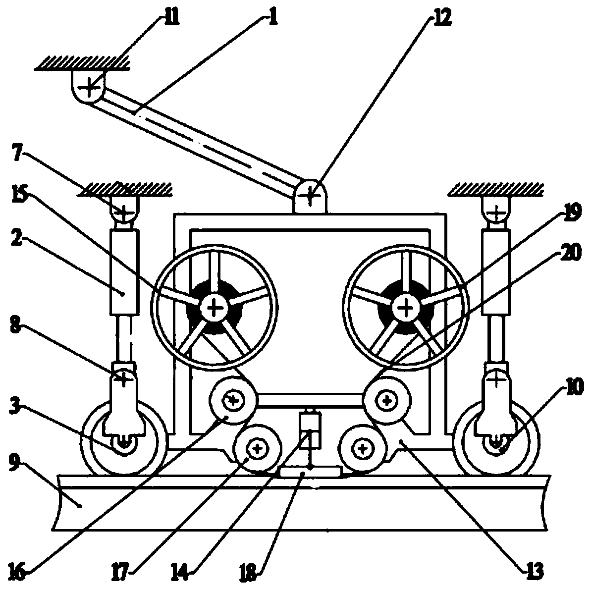 Open type abrasive belt steel rail grinding device