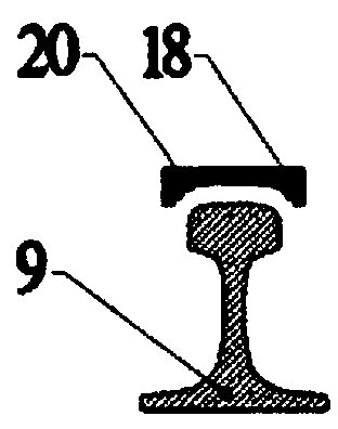 Open type abrasive belt steel rail grinding device