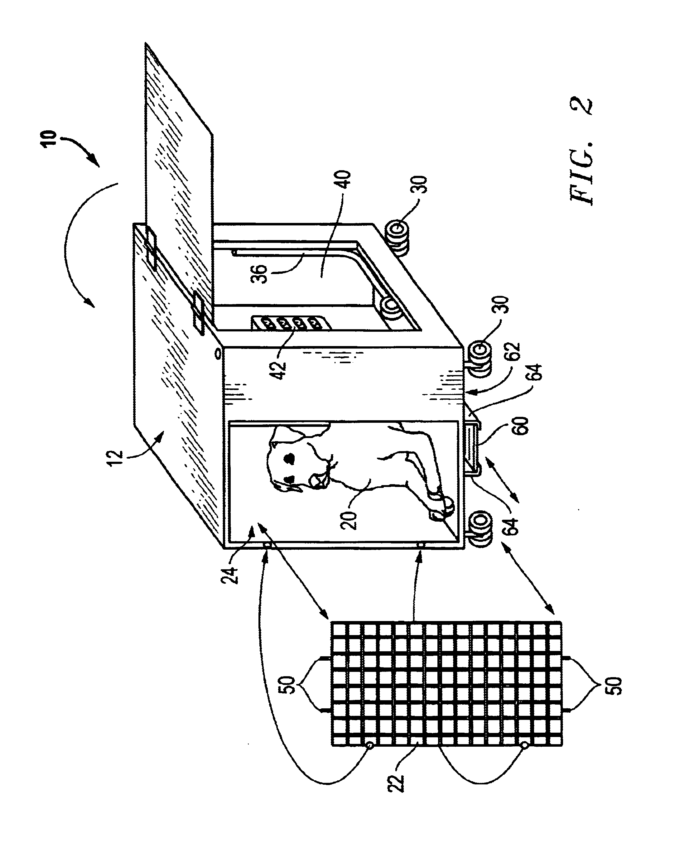 Integrated animal crate and grooming table