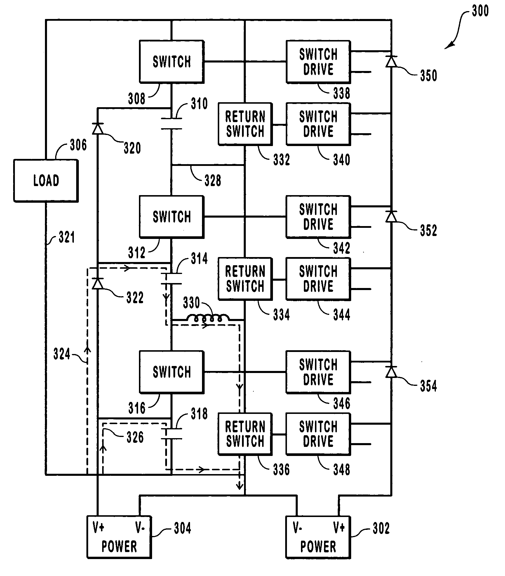 High voltage pulsed power supply using solid state switches