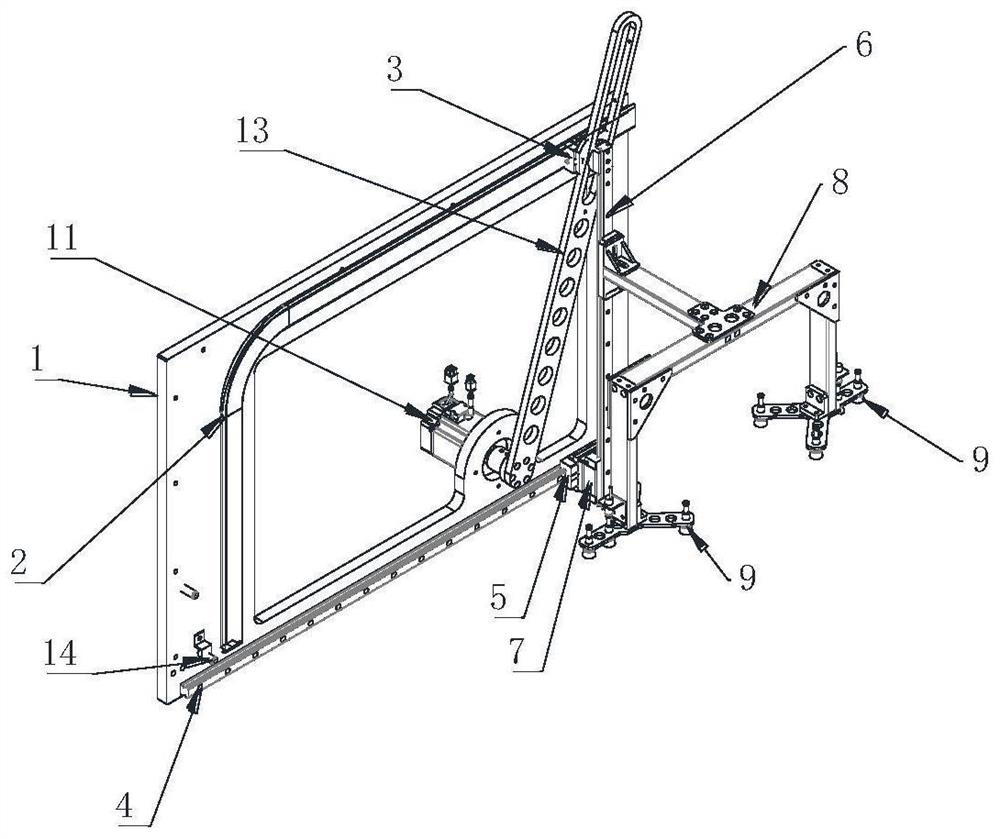 Lifting and transverse moving mechanism for logistics storage and working method thereof