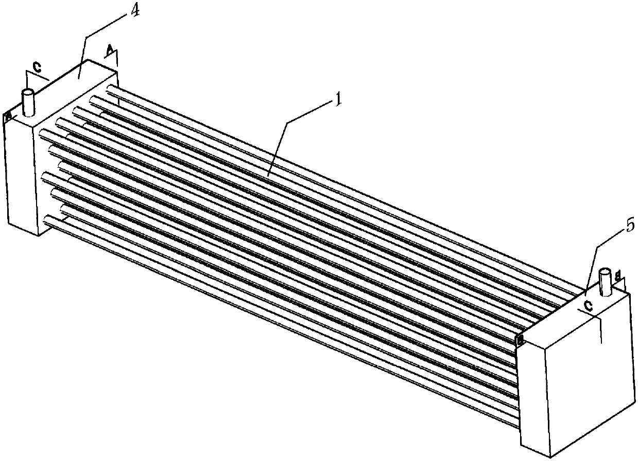 Caisson type seawater source heat pump heat exchanger