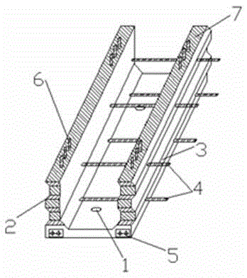 Assembling type sectional precast concrete hollow plate girder structure and manufacturing method thereof