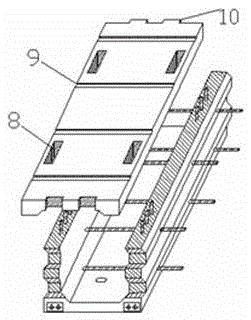 Assembling type sectional precast concrete hollow plate girder structure and manufacturing method thereof