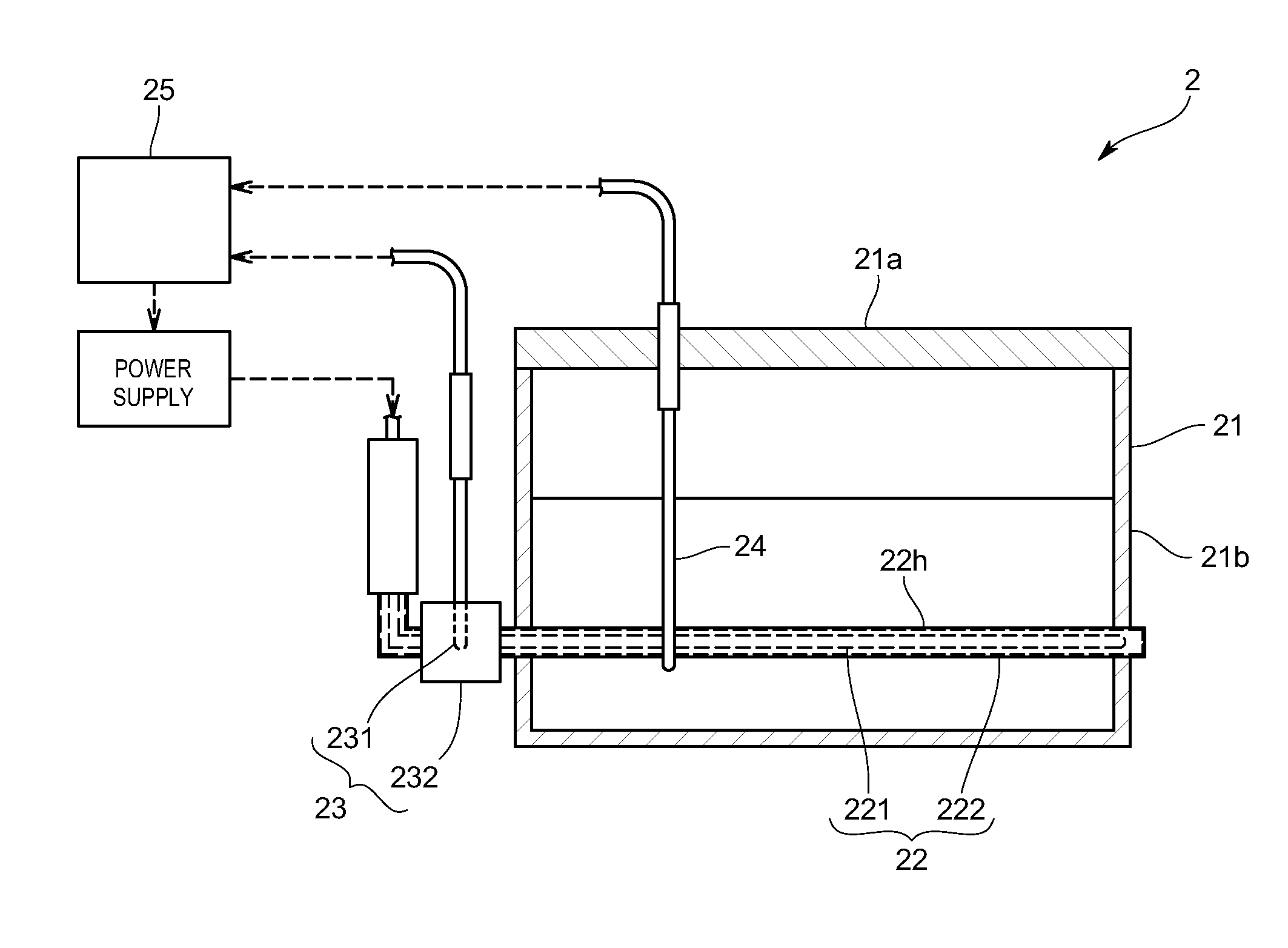 Liquid sample heating vaporizer