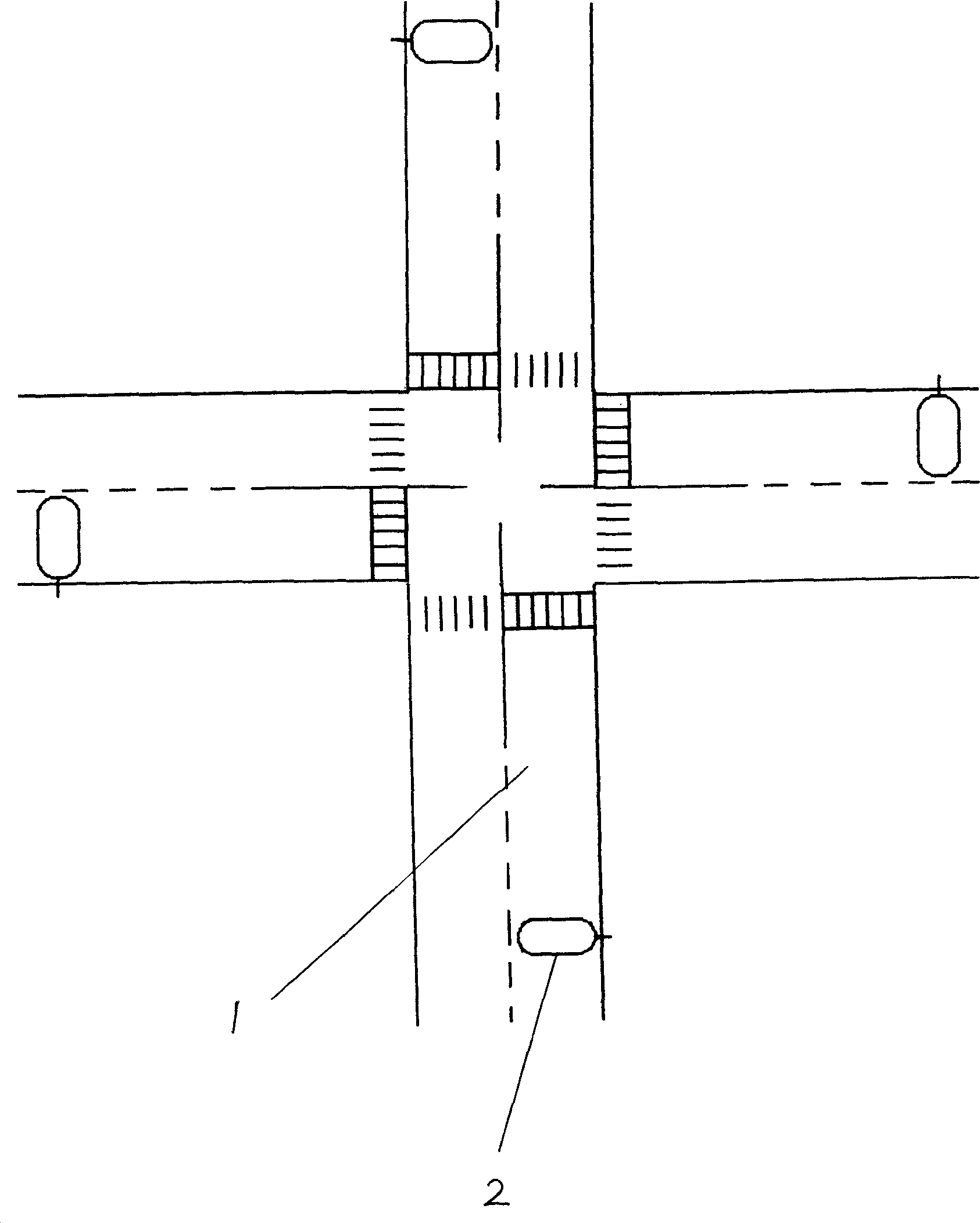 Signal light system of automatic regulating according to traffic flow