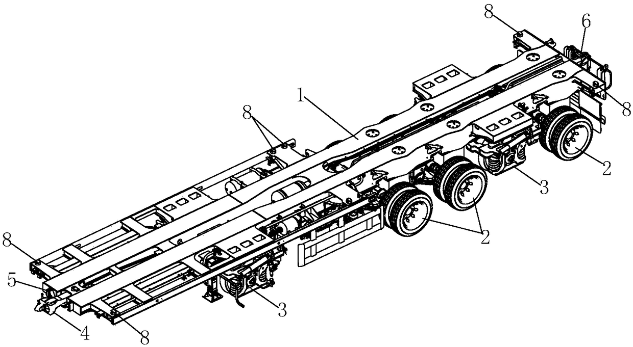 Single-axle bogie and highway and railway dual-purpose vehicle