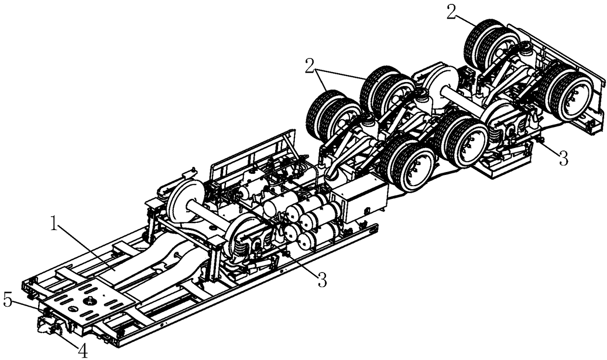 Single-axle bogie and highway and railway dual-purpose vehicle