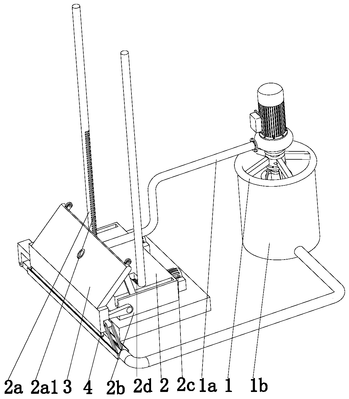 A wall plastering machine with recyclable feeding