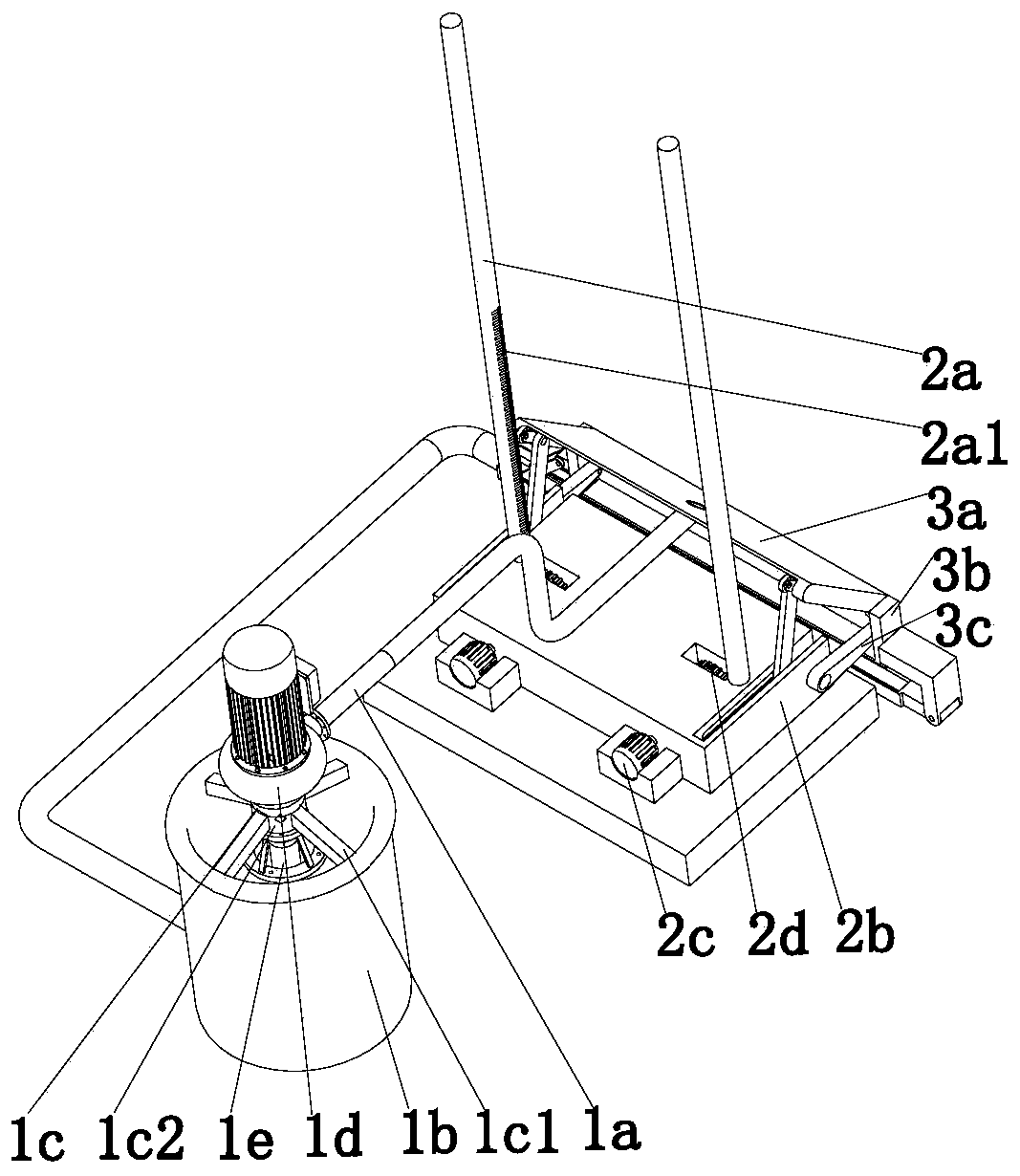 A wall plastering machine with recyclable feeding