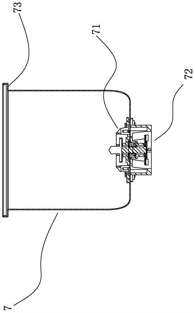 A pasta processing machine with a steam bucket