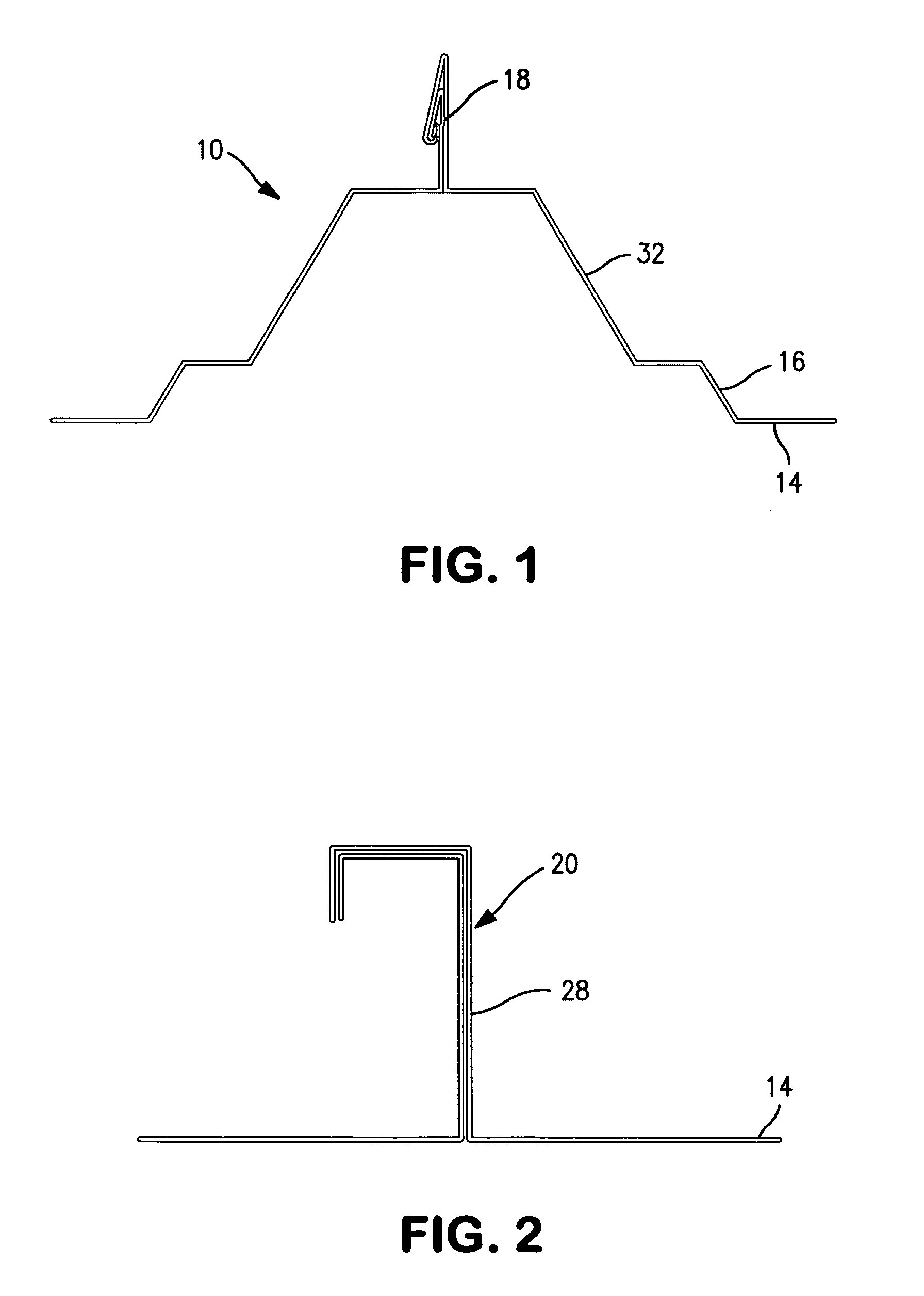 Support structures on roofs