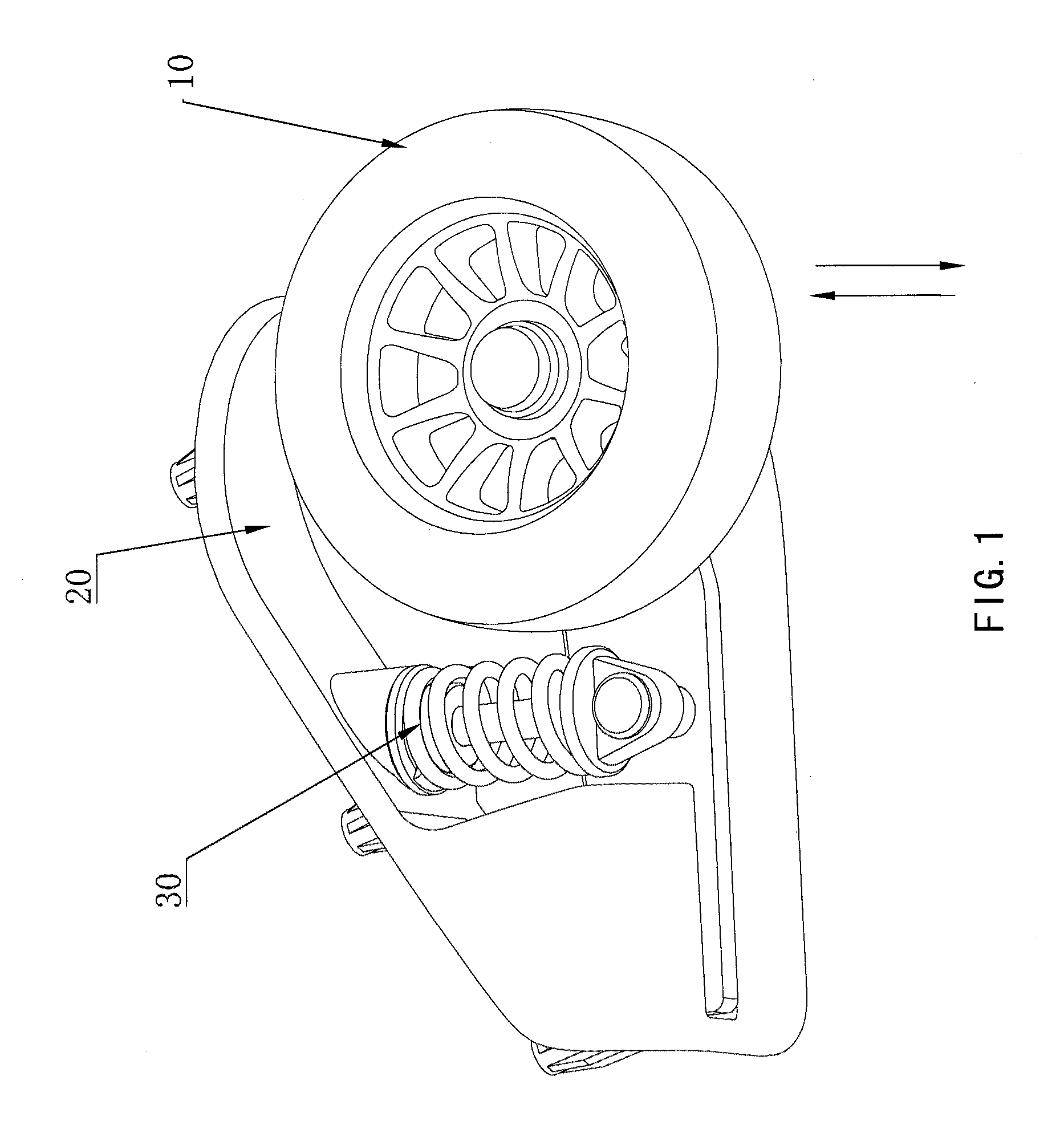 Anti-vibration suitcase wheel and suitcase using the same