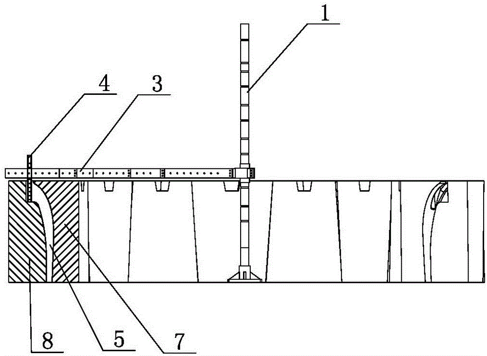 Core setting size control device and method for annular casting