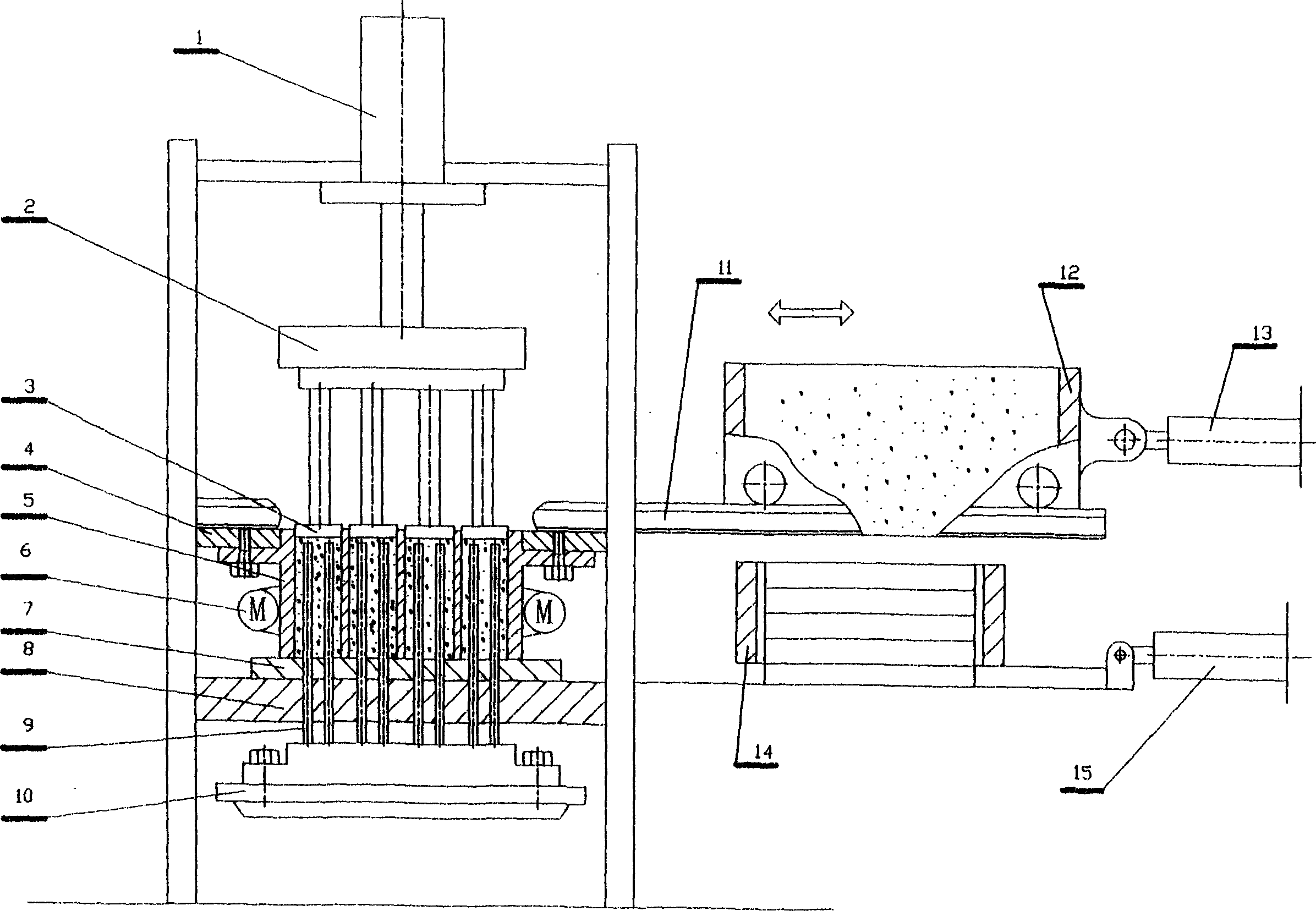 Automatic shaping method and equipment for load-bearing hollow brick