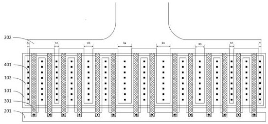 Layout design method for improving ESD (Electro-Static Discharge) protection capability of interdigital structure type device