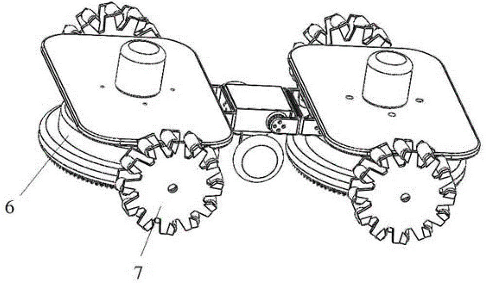 Negative pressure absorption climbing type robot used for detecting fissure of bridge