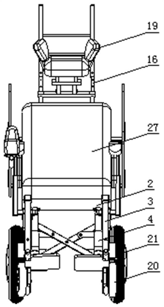 Special wheelchair convenient for myasthenia person to sit and walk