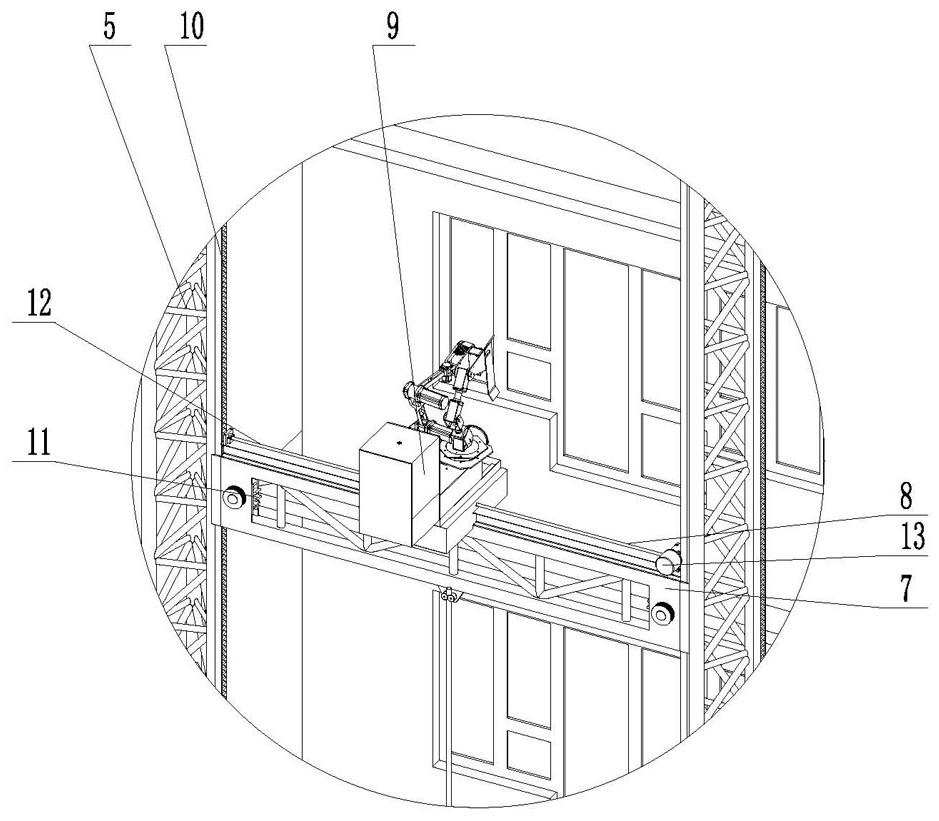 Building external wall heat preservation and coating mechanical construction spraying device