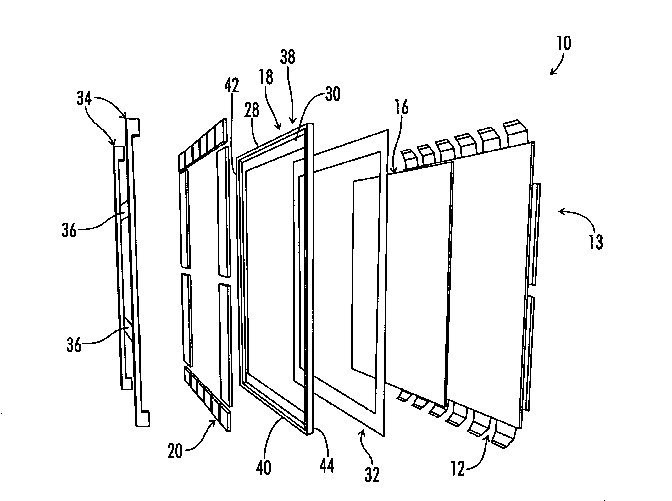 Display device having improved properties