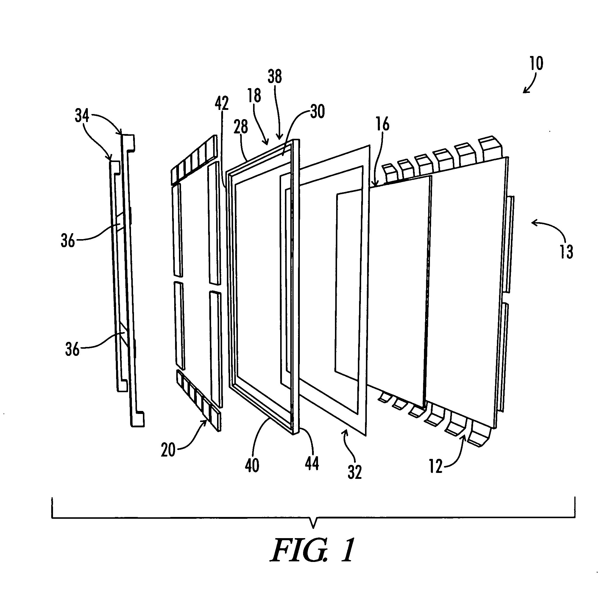 Display device having improved properties