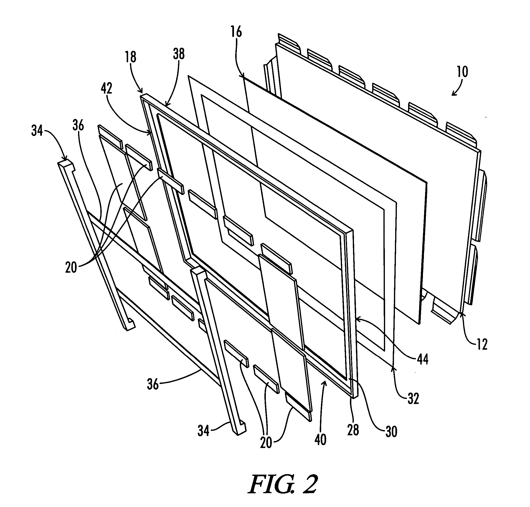 Display device having improved properties