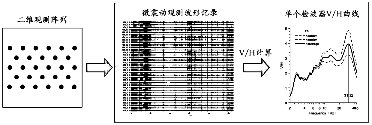 Non-destructive detection method based on micro-motion three-component spectral ratio VHSR and application