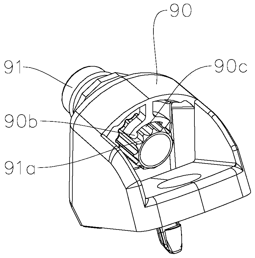 Assembling equipment for automobile tail door buffering block