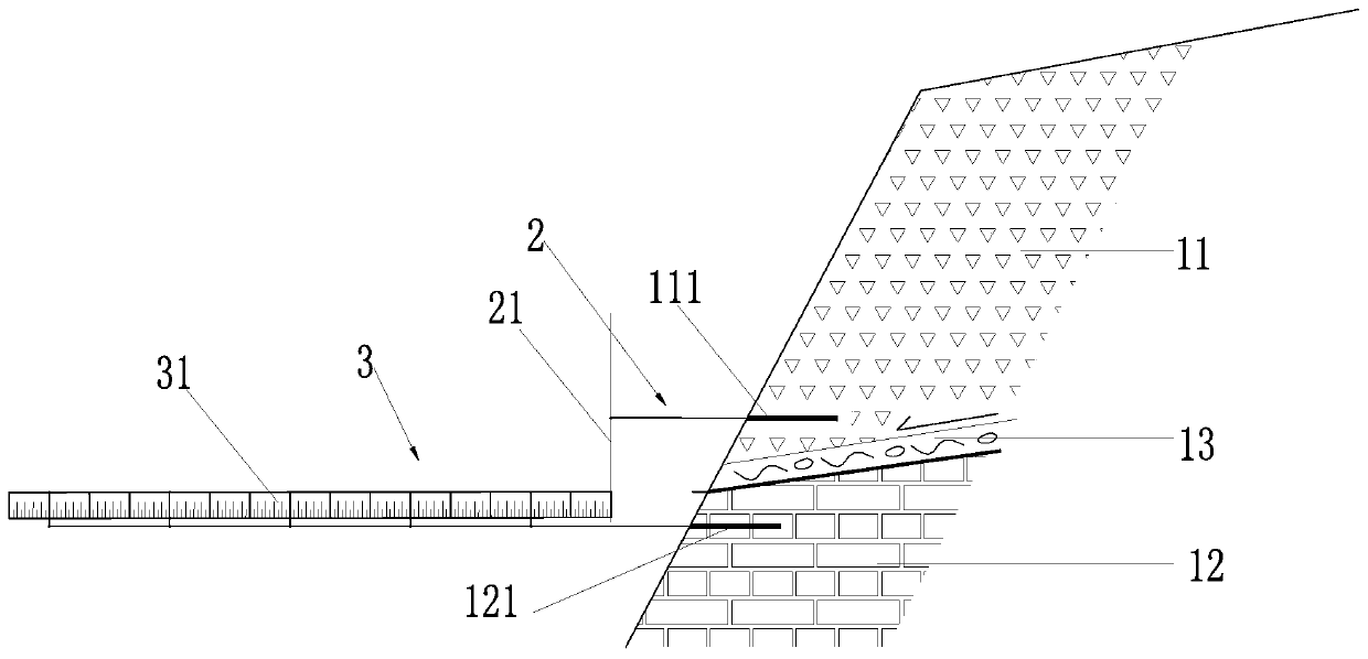 Measuring method of landslide or rock mass deformation in construction excavation